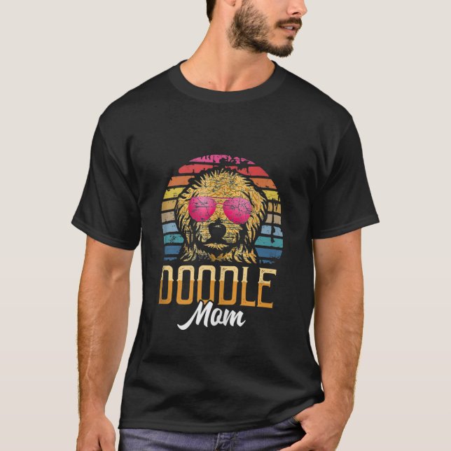 Camiseta Mãe de rabisco ouro - Goldendoodle Mãe Goldendoodl (Frente)