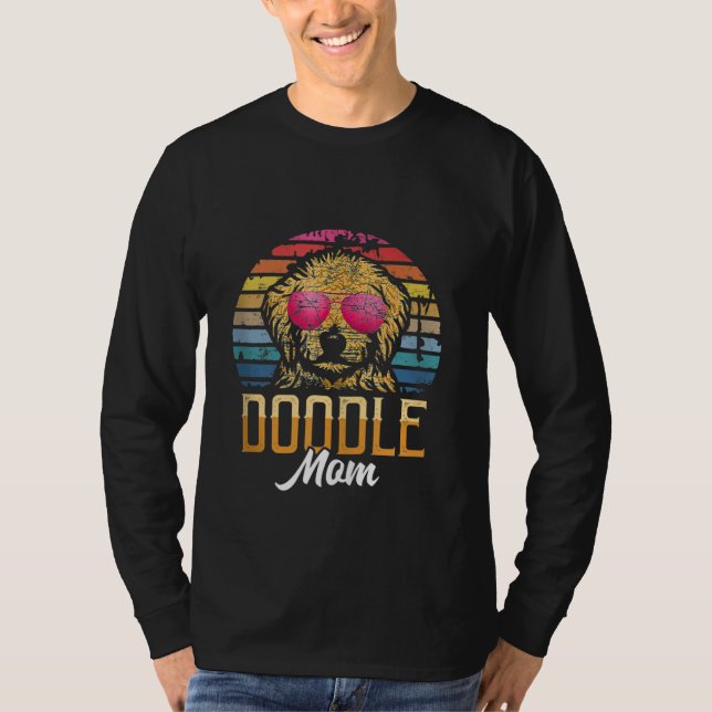 Camiseta Mãe de rabisco ouro - Goldendoodle Mãe Goldendoodl (Frente)