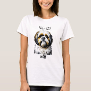 Camiseta Mãe de Shih Tzu Amantes de Cachorros
