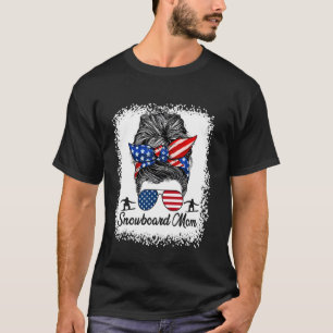 Camiseta Mãe de Snowboard Coqueiro Desarrumado Óculos Bande
