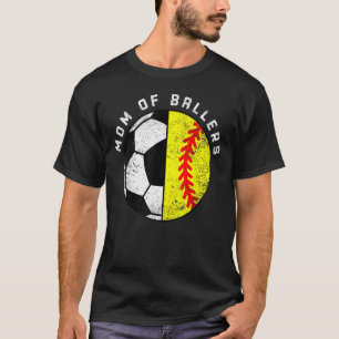 Camiseta Mãe De Soccer De Ballers Softball