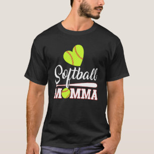 Camiseta Mãe de Softball Catcher Pitcher Dia das Mães Mamãe