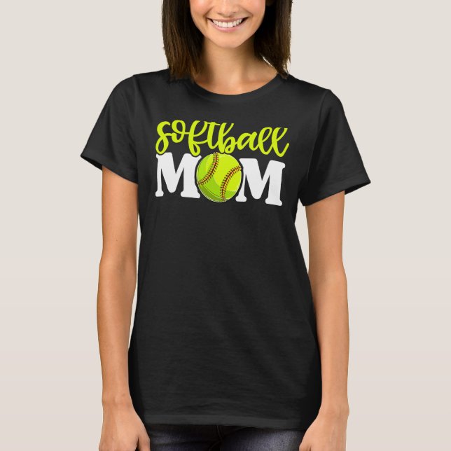 Camiseta Mãe De Softball dia de as mães Para Mulheres (Frente)