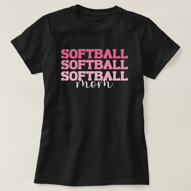 Camiseta Mãe de Softball | Dia do Jogo | Mama de Softball P (Frente do Design)
