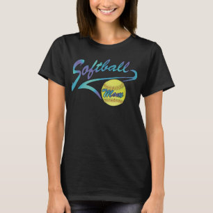 Camiseta Mãe de Softball Fastpitch Cauda Atlética