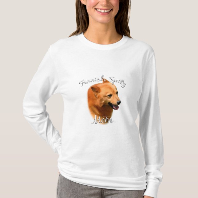 Camiseta Mãe de Spitz Finlandês 2 (Frente)