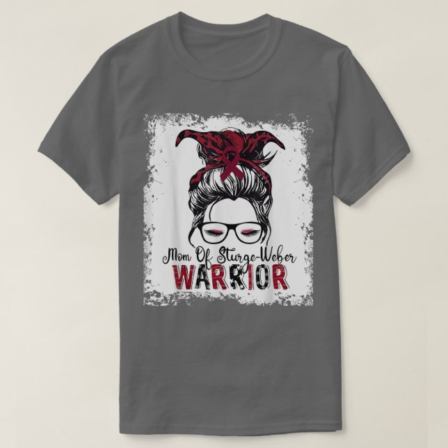Camiseta Mãe De Sturge-Weber Warrior Shirt Burgundy (Frente do Design)