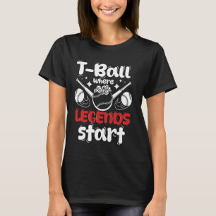 Camiseta Mãe de Teeball Avó Receptor Campo T-Ball