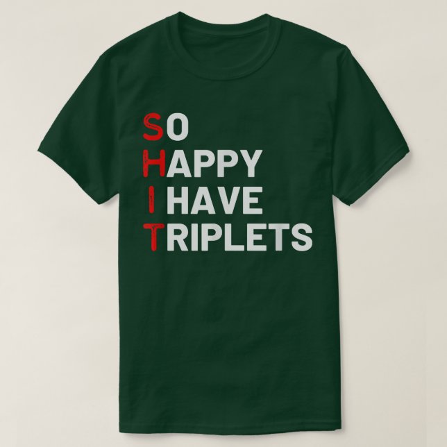 Camiseta Mãe de trigêmeos engraçada Mamãe trigêmea trigêmea (Frente do Design)