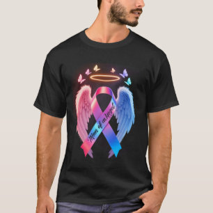 Camiseta Mãe de um Anjo Conscientização sobre Perda de Grav