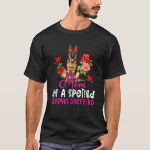Camiseta Mãe De Um Arco Cachorro German shepherd Mole