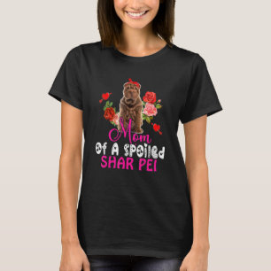 Camiseta Mãe De Um Arco De Cachorro Maluco Pei Cute Shar Pe