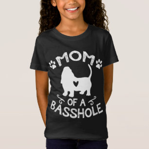 Camiseta Mãe De Um Basset De Sobreposição De Sobreposição D