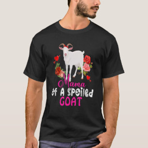 Camiseta Mãe de um Bode Mimado Laço de Flor para Bode Fofo