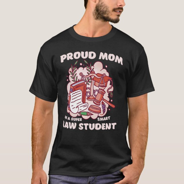 Camiseta Mãe de um estudante de Direito Formando Juris Doc (Frente)