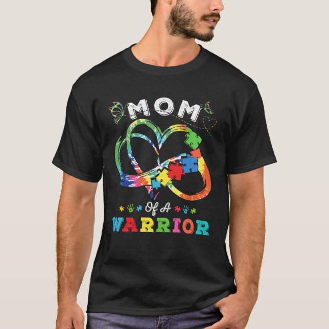 Camiseta Mãe De Um Guerreiro Autismo Conscientização Amor Q (Frente)