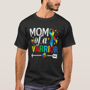 Camiseta Mãe De Um Guerreiro Autismo Mãe Mulheres Amam Cons