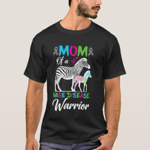 Camiseta Mãe de um Guerreiro de Doença Rara Adepto Zebra Fi