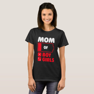 Camiseta Mãe de um menino e duas meninas