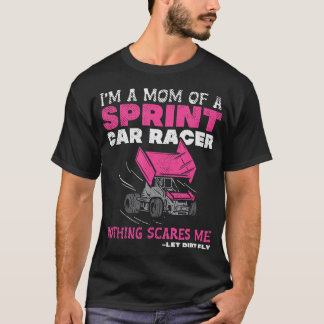 Camiseta Mãe De Um Motorista De Corrida De Carro De Sprint,