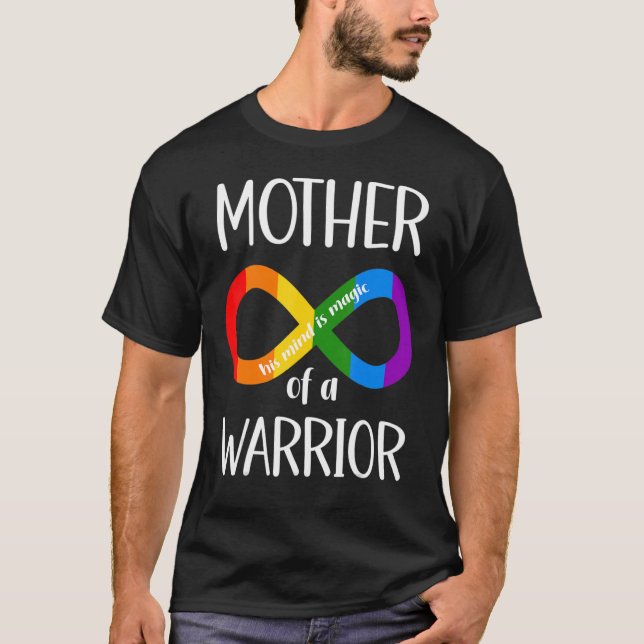 Camiseta Mãe De Uma Família Guerreira, Mãe Mundo Autismo Aw (Frente)