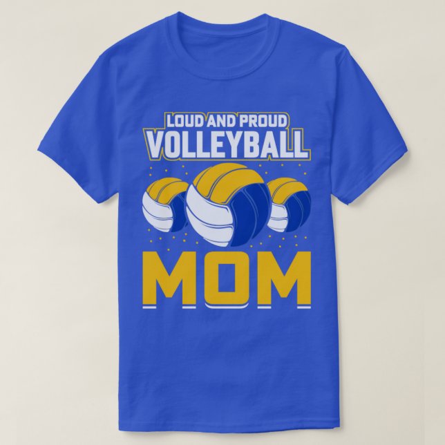 Camiseta Mãe de vôlei alta e orgulhosa (Frente do Design)