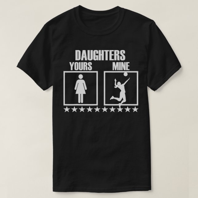 Camiseta Mãe de vôlei e presente de Pai para pais de vôlei (Frente do Design)