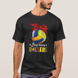 Camiseta Mãe de Volei Mãe de Tênis Ocupada Criando Atletas