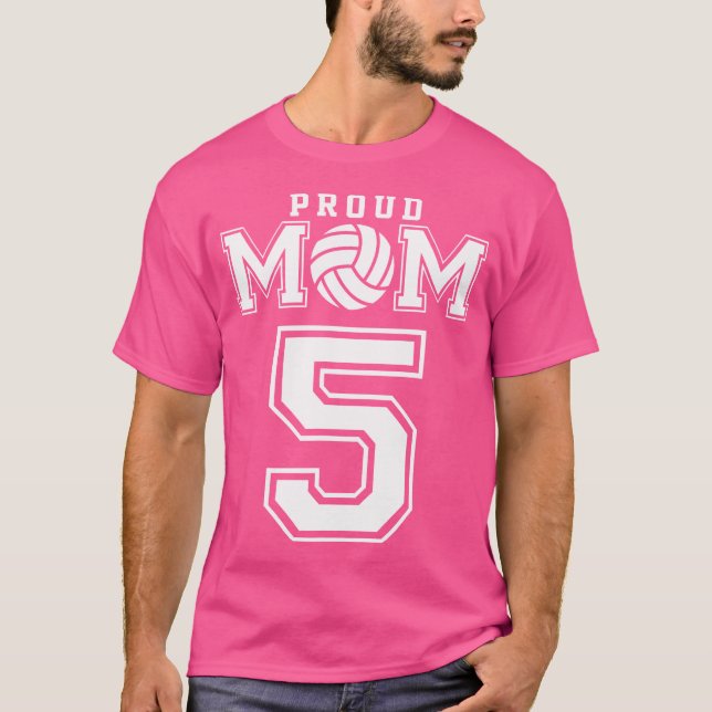 Camiseta Mãe de Voleibol Ortoso Personalizada Número 5 (Frente)