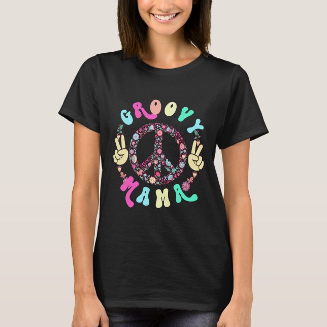 Camiseta mãe descolada, retrô, vintage (Frente)