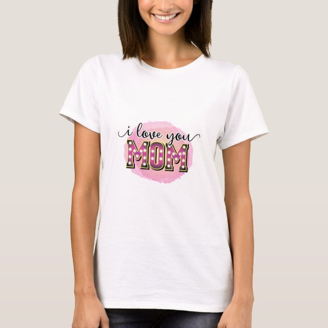 Camiseta Mãe Deu Presente Eu Te Amo Mãe (Frente)