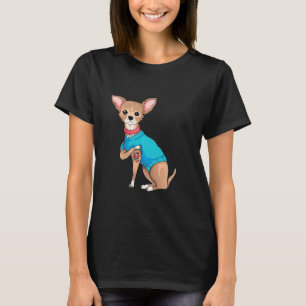 Camiseta Mãe Dia Engraçado Cachorro Chihuahua Eu Amo Mamãe 