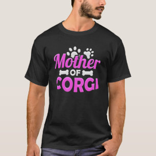 Camiseta Mãe Do Amor Do Corgi Corgi Corgi Pata Ossos Cachor