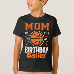 Camiseta Mãe Do Aniversário Byller Bysketbyll Big Fan Birt