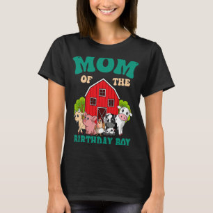 Camiseta Mãe Do Aniversário Da Família Animal Fazenda De Bd