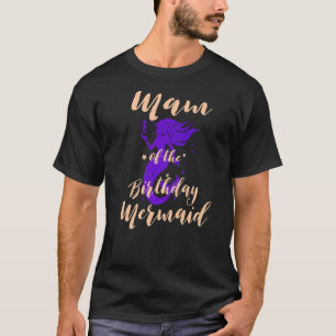 Camiseta Mãe do Aniversário da Sereia Filha da Sereia