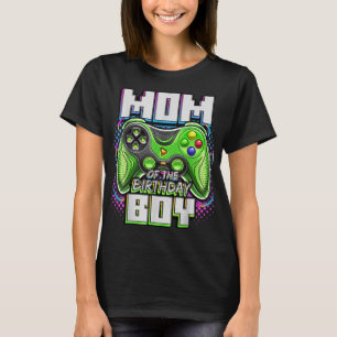 Camiseta Mãe do Aniversário do Jogo de Vídeo Correspondente