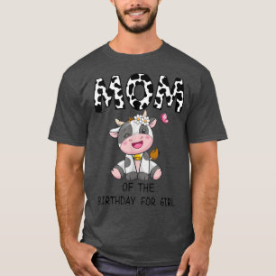Camiseta Mãe Do Aniversário Para Fazenda De Vaca-Vaca-Vaca-