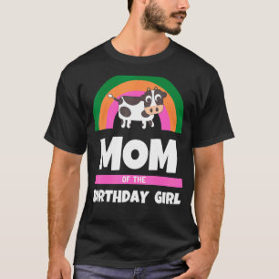 Camiseta Mãe Do Aniversário Para Vaca De Menina Mamãe Mamãe