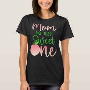 Camiseta Mãe Do Aniversário Um Pêssego 1 rua Fama De Fruta 