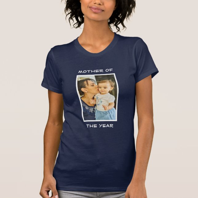 Camiseta Mãe Do Ano Personalizada Mamãe De Fotografias Pers (Frente)