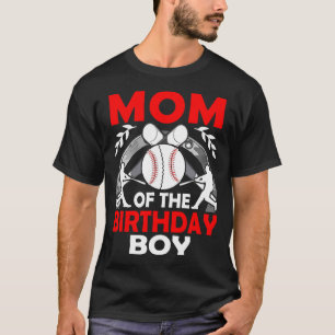 Camiseta MÃE Do Beisebol Do Aniversário