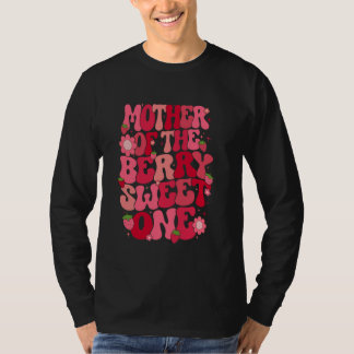 Camiseta Mãe Do Berry Sweet One Strawberry First Bir
