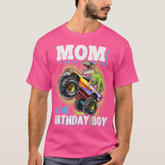 Camiseta Mãe do Birthday Boy Dinosaur Monster Truck Bir