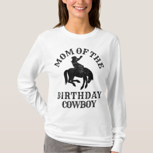 Camiseta Mãe do Birthday Cowboy - Partido Rodeo Ocidental M
