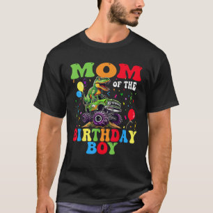 Camiseta Mãe Do Caminhão Monstro Do Dinossauro De Aniversár