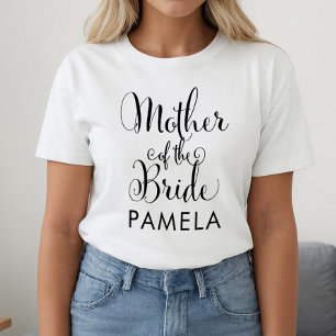 Camiseta Mãe do casamento personalizado negro nobre