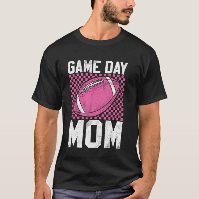 Camiseta Mãe do Dia do Jogo Mãe de Futebol (Frente)