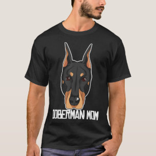 Camiseta Mãe do Doberman Negro e Tan