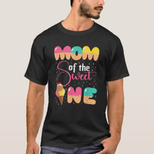 Camiseta Mãe Do Doce Aniversário De Um Sorvete A Correspond